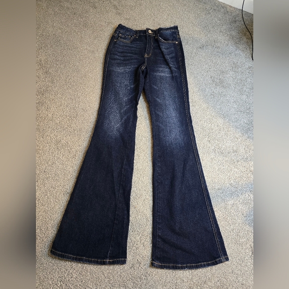 KanCan Kurvy Ultra High Super Flare Jeans Cowgirl Lainey Wilson Western Denim - Picture 6 of 8